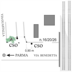 0040#_###_002# - PARMA: ANGOLO VIA BENEDETTA CON VIA GUASTALLA