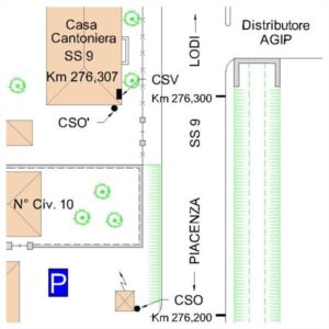 0050#_###_014# - S.S.9 KM 276,200 - CABINA ELETTRICA ENEL N° 832