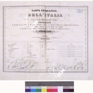 CARTA GEOGRAFICA DELL' ITALIA SECONDO LA SUA ATTUALE DIVISIONE POLITICA - INTESTAZIONE e TAVOLE XXV e XXVI
