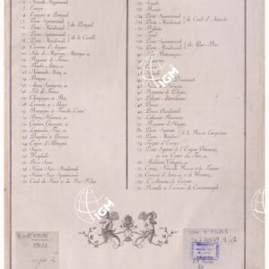 ATLAS UNIVERSEL DRESSÈ SUR' LES MEILLEURES CARTES MODERNES - Parte I - TABLE DES CARTES GÈOGRAPHIQUES DE LA SECONDE PARTIE DU NOUVEL ATLAS - INDICE