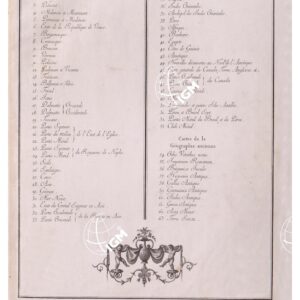 ATLAS UNIVERSEL DRESSÈ SUR' LES MEILLEURES CARTES MODERNES - Parte II - TABLE DES CARTES GÈOGRAPHIQUES DE LA SECONDE PARTIE DU NOUVEL ATLAS