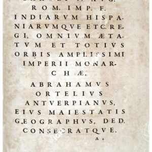 THEATRUM ORBIS TERRARUM (ATLANTE DELL' ORTELIO) A COLORI - DEDICA