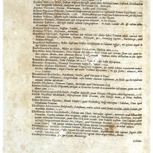 THEATRUM ORBIS TERRARUM (ATLANTE DELL' ORTELIO) A COLORI - CATALOGUS AUCTORUM TABULARUM GEOGRAPHICARUM PAGINA 1 COLLAN