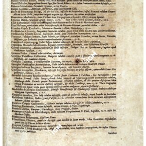 THEATRUM ORBIS TERRARUM (ATLANTE DELL' ORTELIO) A COLORI - CATALOGUS AUCTORUM TABULARUM GEOGRAPHICARUM PAGINA 2 IACOBUS