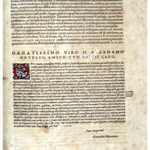 THEATRUM ORBIS TERRARUM (ATLANTE DELL' ORTELIO) A COLORI - CATALOGUS AUCTORUM TABULARUM GEOGRAPHICARUM PAGINA 4 GERARDUS MERCATOR