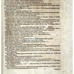 THEATRUM ORBIS TERRARUM (ATLANTE DELL' ORTELIO) A COLORI - CATALOGUS AUCTORUM TABULARUM GEOGRAPHICARUM PAGINA 6 ROMULDUS