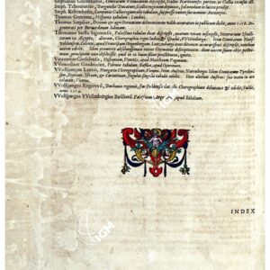 THEATRUM ORBIS TERRARUM (ATLANTE DELL' ORTELIO) A COLORI - CATALOGUS AUCTORUM TABULARUM GEOGRAPHICARUM PAGINA 7 ROMULDUS