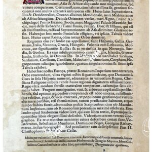 THEATRUM ORBIS TERRARUM (ATLANTE DELL' ORTELIO) A COLORI - EUROPA TESTO