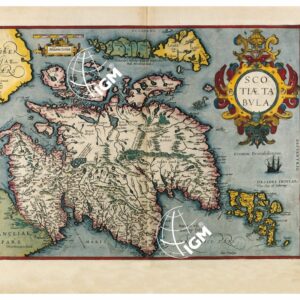 THEATRUM ORBIS TERRARUM (ATLANTE DELL' ORTELIO) A COLORI - SCOTIÆ TABULA  TAVOLA 11