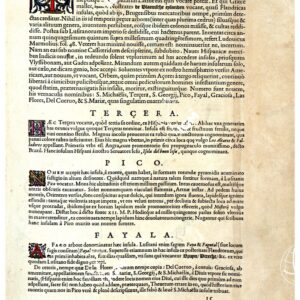 THEATRUM ORBIS TERRARUM (ATLANTE DELL' ORTELIO) A COLORI - ASORES INSULÆ, TERCERA, PICO, FAYALA  TESTO