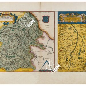 THEATRUM ORBIS TERRARUM (ATLANTE DELL' ORTELIO) A COLORI - BITURIGUM REGIO - LIMANIA   TAVOLA 24