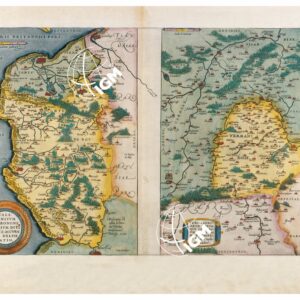 THEATRUM ORBIS TERRARUM (ATLANTE DELL' ORTELIO) A COLORI - CALETES ET BONONIENSES - VEROMANDUI  TAVOLA 26