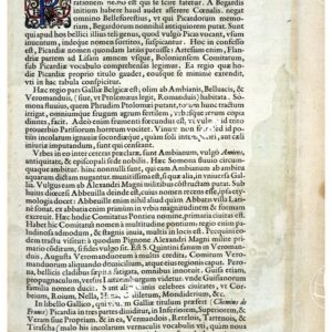 THEATRUM ORBIS TERRARUM (ATLANTE DELL' ORTELIO) A COLORI - PICARDIA  TESTO