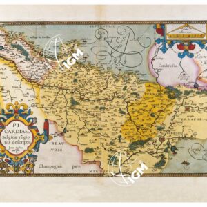 THEATRUM ORBIS TERRARUM (ATLANTE DELL' ORTELIO) A COLORI - PICARDIÆ  TAVOLA 27