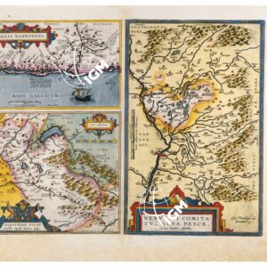 THEATRUM ORBIS TERRARUM (ATLANTE DELL' ORTELIO) A COLORI - GALLIÆ NARBONENSIS ORA MARITIMA, SABAUDIA, VENUXINUS COMITATUS  TAVOLA 29