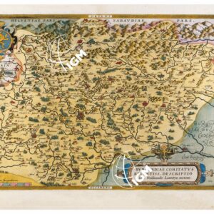 THEATRUM ORBIS TERRARUM (ATLANTE DELL' ORTELIO) A COLORI - BURGUNDIÆ COMITATUS  TAVOLA 31