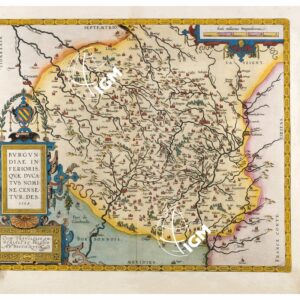 THEATRUM ORBIS TERRARUM (ATLANTE DELL' ORTELIO) A COLORI - BURGUNDIÆ DUCATUS  TAVOLA 32