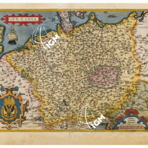 THEATRUM ORBIS TERRARUM (ATLANTE DELL' ORTELIO) A COLORI - GERMANIA    TAVOLA 33