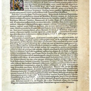 THEATRUM ORBIS TERRARUM (ATLANTE DELL' ORTELIO) A COLORI -  " LUTZEMBURGUM DUCATUS " TESTO