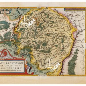 THEATRUM ORBIS TERRARUM (ATLANTE DELL' ORTELIO) A COLORI - LUTZEMBURGUM DUCATUS  TAVOLA 35