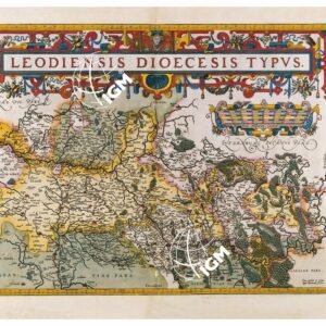 THEATRUM ORBIS TERRARUM (ATLANTE DELL' ORTELIO) A COLORI -  LEODIENSIS DIOECESIS  TAVOLA 37