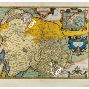 THEATRUM ORBIS TERRARUM (ATLANTE DELL' ORTELIO) A COLORI - BRABANTIA   TAVOLA 38