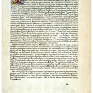THEATRUM ORBIS TERRARUM (ATLANTE DELL' ORTELIO) A COLORI - FLANDRIA  TESTO