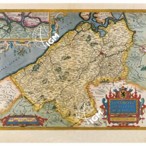 THEATRUM ORBIS TERRARUM (ATLANTE DELL' ORTELIO) A COLORI - FLANDRIA TAVOLA 42