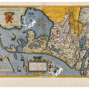 THEATRUM ORBIS TERRARUM (ATLANTE DELL' ORTELIO) A COLORI - HOLLANDIA TAVOLA 44