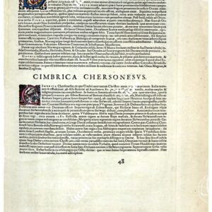 THEATRUM ORBIS TERRARUM (ATLANTE DELL' ORTELIO) A COLORI - DANIA, CIMBRICA CHERSONESUS TESTO