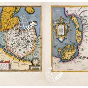 THEATRUM ORBIS TERRARUM (ATLANTE DELL' ORTELIO) A COLORI - HOLSATIA, WANDALICÆ INSULÆ TAVOLA 49