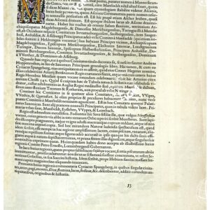 THEATRUM ORBIS TERRARUM (ATLANTE DELL' ORTELIO) A COLORI - MANSUELDIÆ COMITATUS  TESTO