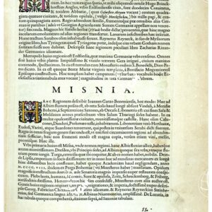 THEATRUM ORBIS TERRARUM (ATLANTE DELL' ORTELIO) A COLORI - TURINGIA, MISNIÀ TESTO