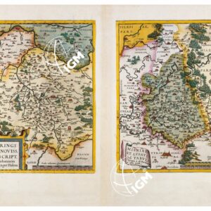 THEATRUM ORBIS TERRARUM (ATLANTE DELL' ORTELIO) A COLORI - TURINGIA, MISNIÀ TAVOLA 55