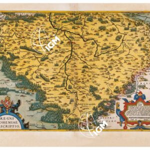 THEATRUM ORBIS TERRARUM (ATLANTE DELL' ORTELIO) A COLORI - REGNI BOHEMIÆ DESCRIPTIO  TAVOLA 60