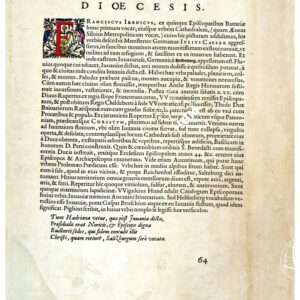 THEATRUM ORBIS TERRARUM (ATLANTE DELL' ORTELIO) A COLORI - SALISBURGENSIS DIŒCESIS  TESTO