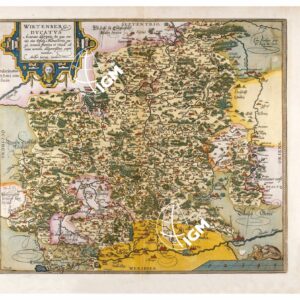 THEATRUM ORBIS TERRARUM (ATLANTE DELL' ORTELIO) A COLORI - WIRTEMBERGENSIS DUCATUS TAVOLA 67