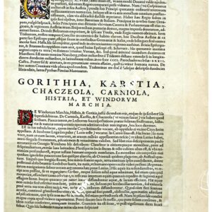 THEATRUM ORBIS TERRARUM (ATLANTE DELL' ORTELIO) A COLORI - TIROLIS COMITATUS, GORITIA KARSTIA TESTO