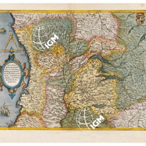 THEATRUM ORBIS TERRARUM (ATLANTE DELL' ORTELIO) A COLORI - MEDIOLANENSIS DUCATUS  TAVOLA 74