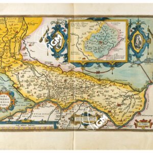 THEATRUM ORBIS TERRARUM (ATLANTE DELL' ORTELIO) A COLORI -  CREMONENSIS AGER, CREMÆ TERRITORIUM  TAVOLA 75