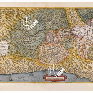 THEATRUM ORBIS TERRARUM (ATLANTE DELL' ORTELIO) A COLORI - PEDEMONTANA REGIO  TAVOLA 77