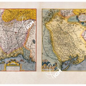 THEATRUM ORBIS TERRARUM (ATLANTE DELL' ORTELIO) A COLORI - PATAVINUM TERRITORIUM, TARVISINUS AGER  TAVOLA 78