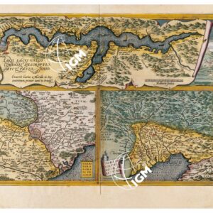 THEATRUM ORBIS TERRARUM (ATLANTE DELL' ORTELIO) A COLORI - LACUS COMENSIS OLIM LARIUS, URBIS ROMÆ TERRITORIUM  TAVOLA 79