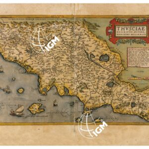 THEATRUM ORBIS TERRARUM (ATLANTE DELL' ORTELIO) A COLORI - TUSCIA TAVOLA 80