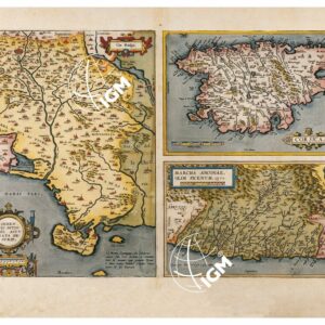 THEATRUM ORBIS TERRARUM (ATLANTE DELL' ORTELIO) A COLORI - SENÆ URBIS TERRITORIUM, MARCA ANCONÆ, CORSICA  TAVOLA 83