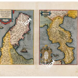 THEATRUM ORBIS TERRARUM (ATLANTE DELL' ORTELIO) A COLORI - APULIA, CALABRIA  TAVOLA 86