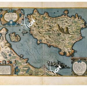 THEATRUM ORBIS TERRARUM (ATLANTE DELL' ORTELIO) A COLORI - ISCHIA INSULA TAVOLA 88