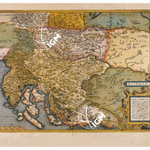 THEATRUM ORBIS TERRARUM (ATLANTE DELL' ORTELIO) A COLORI - ILLYRICUM TAVOLA 92