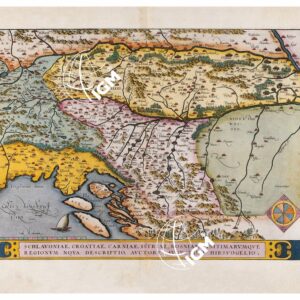 THEATRUM ORBIS TERRARUM (ATLANTE DELL' ORTELIO) A COLORI - ILLYRICI ALTERA TABULA TAVOLA 93