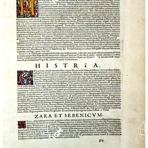 THEATRUM ORBIS TERRARUM (ATLANTE DELL' ORTELIO) A COLORI - CARINTHIÆ DUCATUS ET GORITIÆ PALATINATUS, HISTRIA, ZARA ET SEBENICUM TESTO